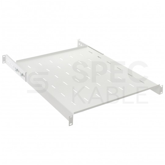 Półka regulowana do szafy RACK 19" 1U 550mm szara