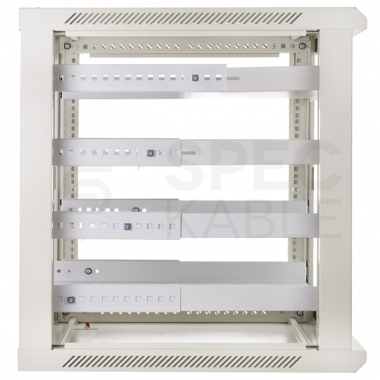 Półka regulowana do szafy RACK 19" 1U 550mm szara