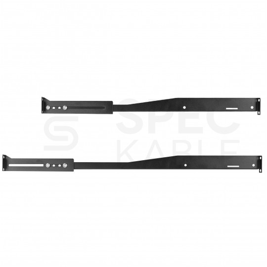 Półka regulowana do szafy RACK 19" 1U 650mm (750mm) czarna NEKU