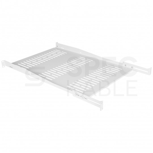 Półka regulowana do szafy RACK 19" 1U 650mm (750mm) szara NEKU