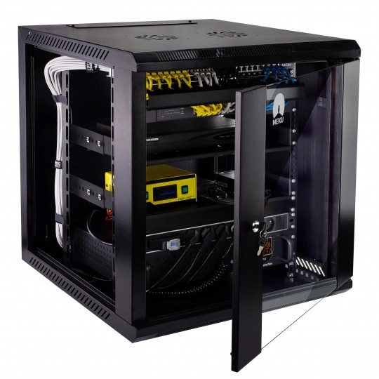 Półka regulowana do szafy RACK 19" 1U 650mm czarna