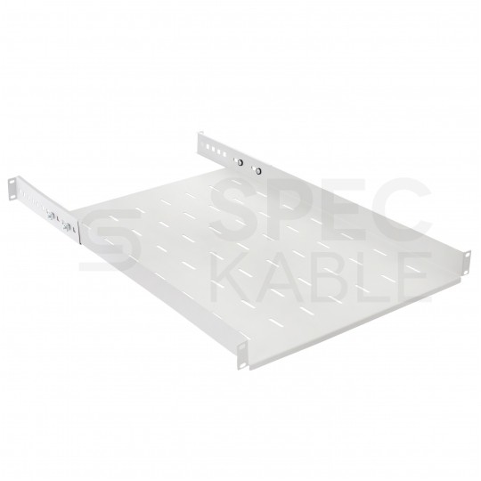 Półka regulowana do szafy RACK 19" 1U 650mm szara