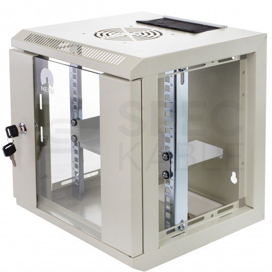 Półka stała do szafy RACK 10" 1U 150mm szara