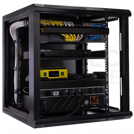 Półka stała do szafy RACK 19" 1U 150mm czarna