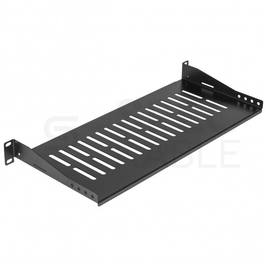 Półka stała do szafy RACK 19" 1U 200mm czarna NEKU