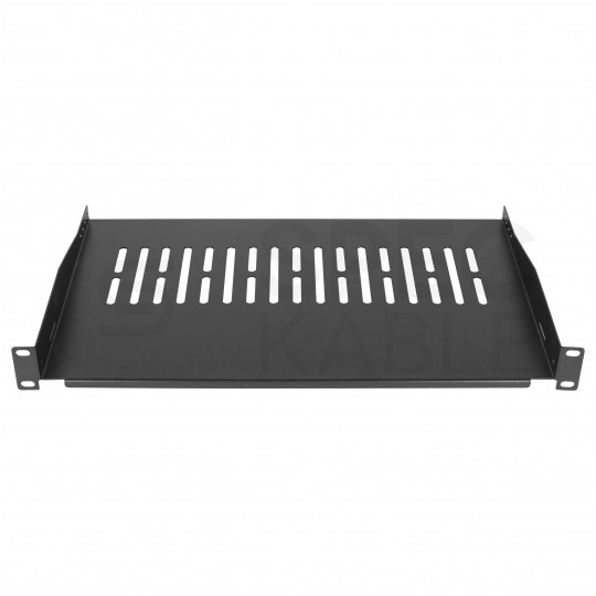 Półka stała do szafy RACK 19" 1U 300mm czarna NEKU