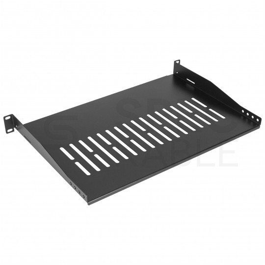 Półka stała do szafy RACK 19" 1U 300mm czarna NEKU