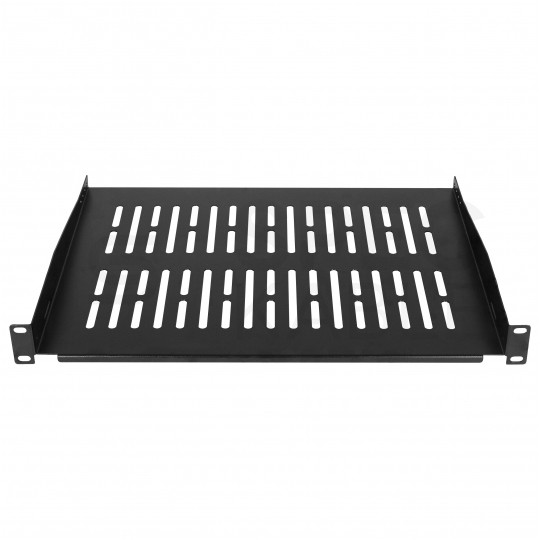 Półka stała do szafy RACK 19" 1U 350mm czarna NEKU