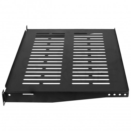 Półka stała do szafy RACK 19" 1U 350mm czarna NEKU