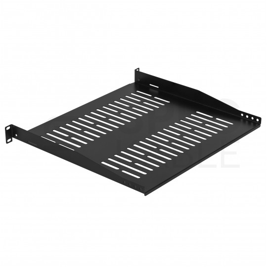 Półka stała do szafy RACK 19" 1U 400mm czarna NEKU