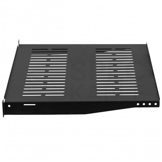 Półka stała do szafy RACK 19" 1U 400mm czarna NEKU