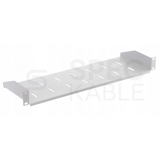 Półka stała do szafy RACK 19" 2U 220mm szara