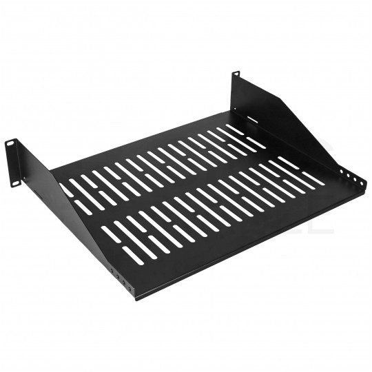 Półka stała do szafy RACK 19" 2U 350mm czarna NEKU