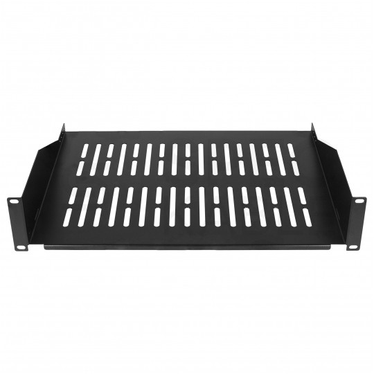 Półka stała do szafy RACK 19" 2U 350mm czarna NEKU