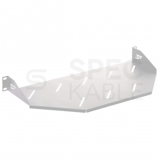 Półka stała narożna do szafy RACK 19" 1U 235mm szara NEKU