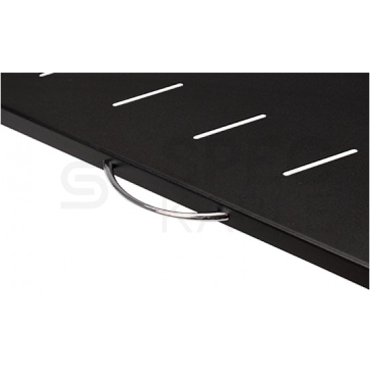 Półka wysuwana do szafy RACK 19" 1U 350mm z uchwytem czarna