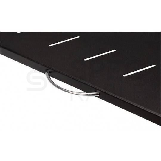 Półka wysuwana do szafy RACK 19" 1U 550mm z uchwytem czarna