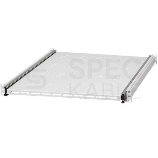 Półka wysuwana do szafy RACK 19" 1U 550mm z uchwytem szara