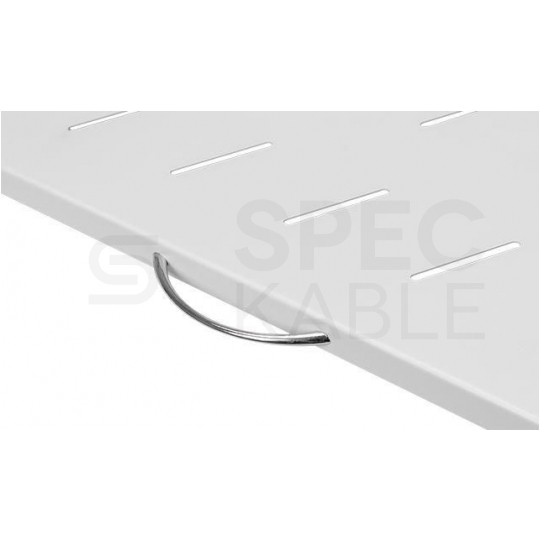 Półka wysuwana do szafy RACK 19" 1U 550mm z uchwytem szara