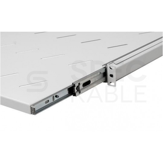 Półka wysuwana do szafy RACK 19" 1U 550mm z uchwytem szara