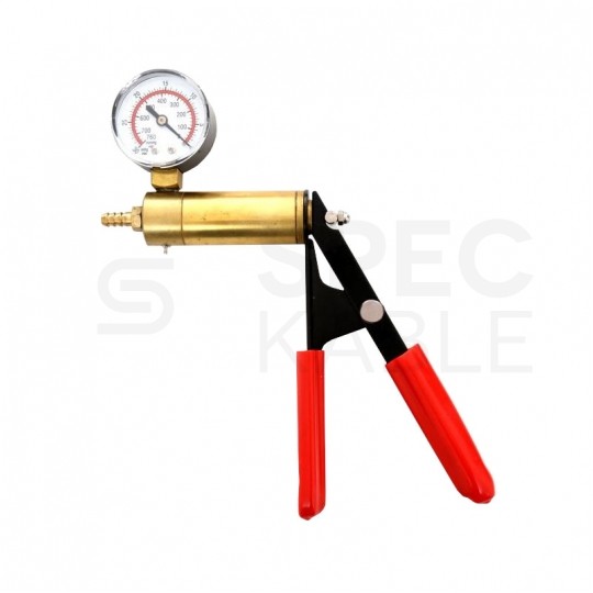 Pompka próżniowa podciśnieniowa ręczna 0-3bar do odpowietrzniania + akcesoria w walizce Kraft&Dele