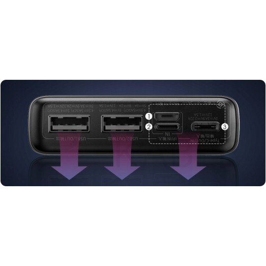 Power bank 20000mAh 22.5W PPAD070101 czarny Baseus