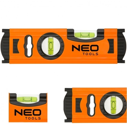 Poziomica aluminiowa 20cm (2 libelle) kieszonkowa pomarańczowa NEO 71-030