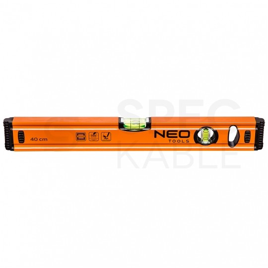 Poziomica aluminiowa 40cm (2 libelle) pomarańczowa NEO 71-061