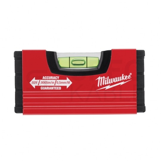 Poziomica aluminiowa MINI BOX 10cm (1 libella) kieszonkowa czerwona MILWAUKEE