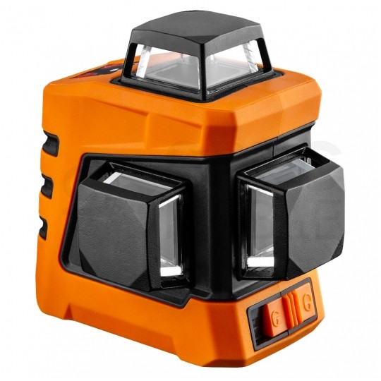 Poziomica laserowa laser krzyżowy 3D (czerwony 3x360°) 15m samopoziomujący NEO 75-103 w komplecie z etui i uchwytem magnetycznym