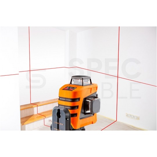 Poziomica laserowa laser krzyżowy 3D (czerwony 3x360°) 15m samopoziomujący NEO 75-103 w komplecie z etui i uchwytem magnetycznym
