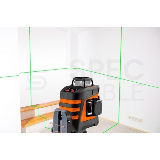 Poziomica laserowa laser krzyżowy 3D (zielony 3x360°) 20m samopoziomujący NEO 75-108 w komplecie z etui i uchwytem magnetycznym