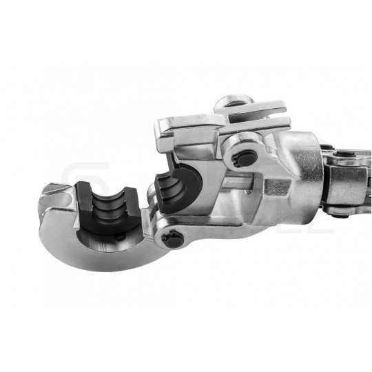 Praska do zaciskania rur, złączek PEX AL PEX z teleskopowym uchwytem 58-83cm 60kN + matryce, akcesoria w walizce NEO 02-445