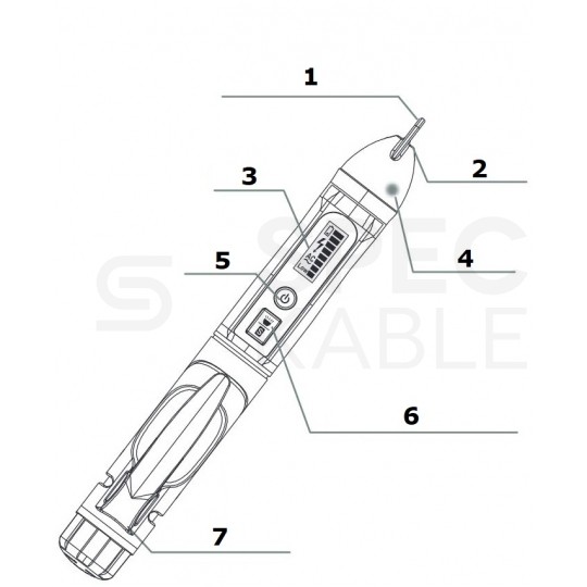 Próbnik napięcia 1000V z bezdotykowym detektorem WT3010 WINTACT