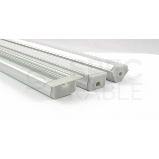 Profil aluminiowy LED natynkowy prosty 2,02m 16x9,3mm srebrny anodowany Typ A LUMINES