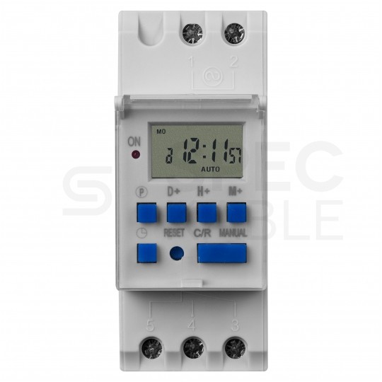 Programator czasowy tygodniowy na szynę TH-35 1P (230V AC), 1-modułowy ADELID