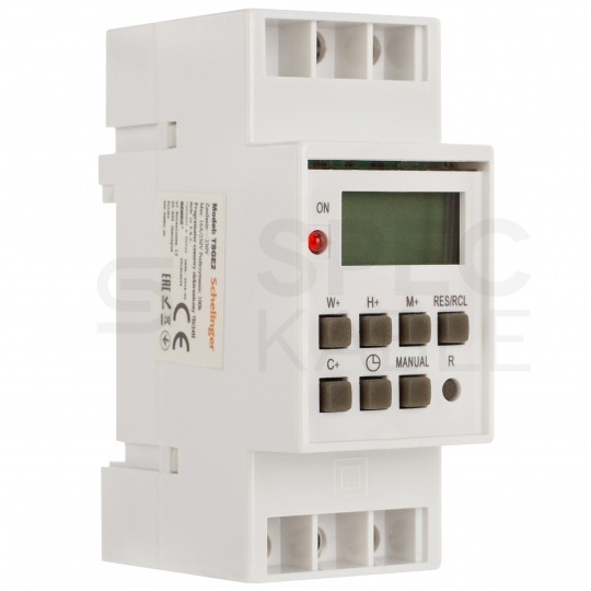 Programator czasowy wyłącznik cyfrowy TIMER na szynę TH35 SCHELINGER TSGE2