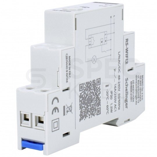 Programator czasowy wyłącznik cyfrowy TIMER Wi-Fi na szynę DIN TH35 SCHELINGER A26-RS-WIFI2