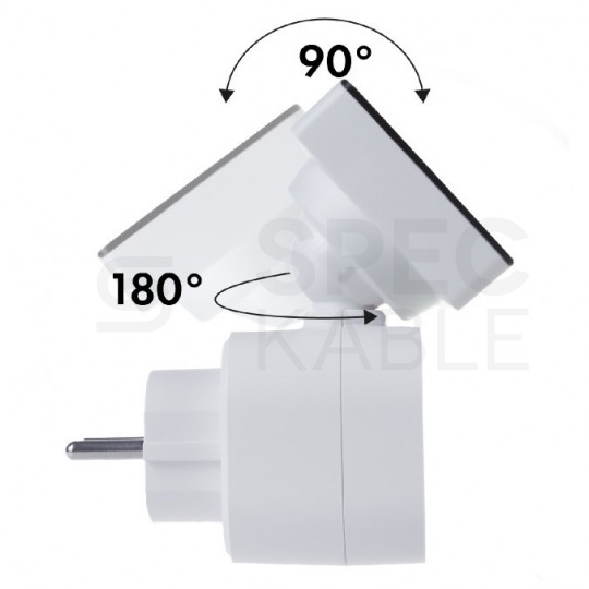 Programator czasowy wyłącznik cyfrowy TIMER z obracanym wyświetlaczem LCD do gniazda 230V GreenBlue GB610 E