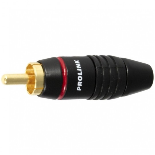 PROLINK Premium TRC-019 Wtyk RCA Cinch na kabel do 6,3mm pozłacany czarno-czerwony