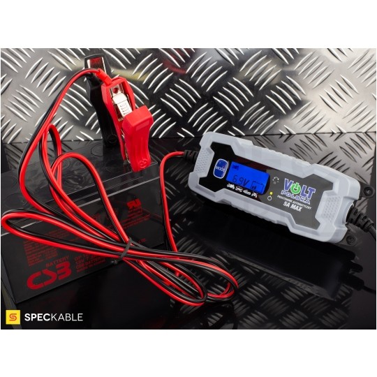 Prostownik automatyczny do akumulatorów 6V/12V 5A z wyświetlaczem LCD VOLT