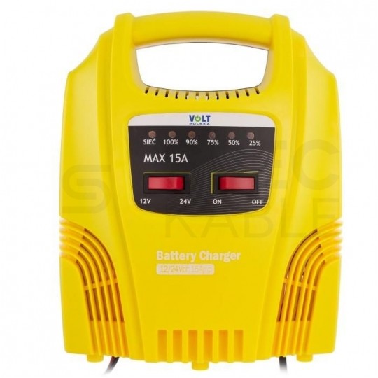 Prostownik automatyczny MOBI DUO do akumulatorów 12V/24V 15A z mikroprocesorem VOLT