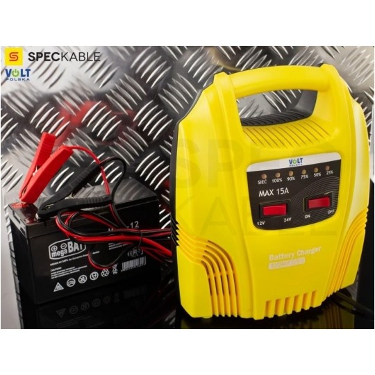 Prostownik automatyczny MOBI DUO do akumulatorów 12V/24V 15A z mikroprocesorem VOLT