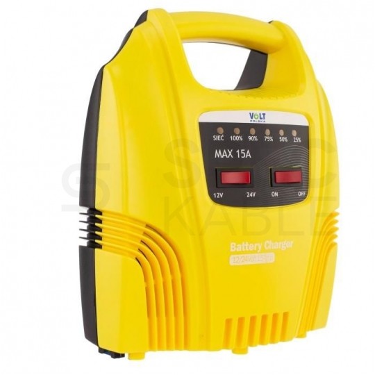 Prostownik automatyczny MOBI DUO do akumulatorów 12V/24V 15A z mikroprocesorem VOLT