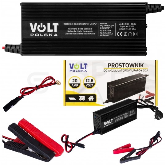 Prostownik do akumulatorów LiFePO4 12,8V 20A VOLT