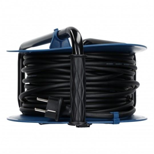 Przedłużacz budowlany zwijany na bębnie Rozgałęźnik na 4 gniazda [2P+Z] 230V IP44 na kablu OW 3x1,5mm2 30m HAND