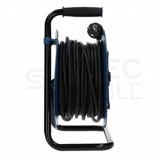 Przedłużacz budowlany zwijany na bębnie Rozgałęźnik na 4 gniazda [2P+Z] 230V IP44 na kablu OW 3x1,5mm2 30m HAND