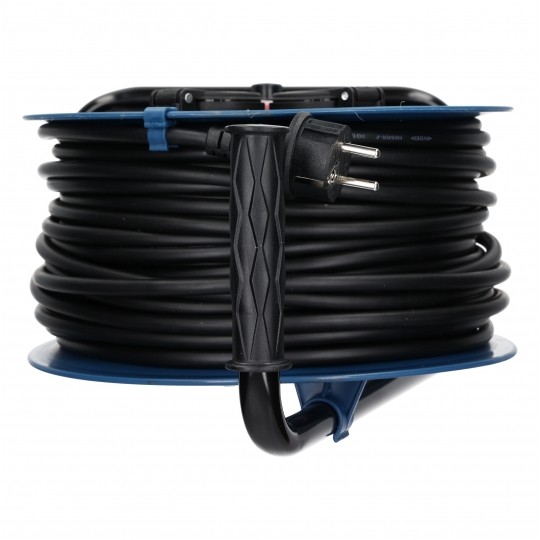 Przedłużacz budowlany zwijany na bębnie Rozgałęźnik na 4 gniazda [2P+Z] 230V IP44 na kablu OW 3x1,5mm2 50m HAND