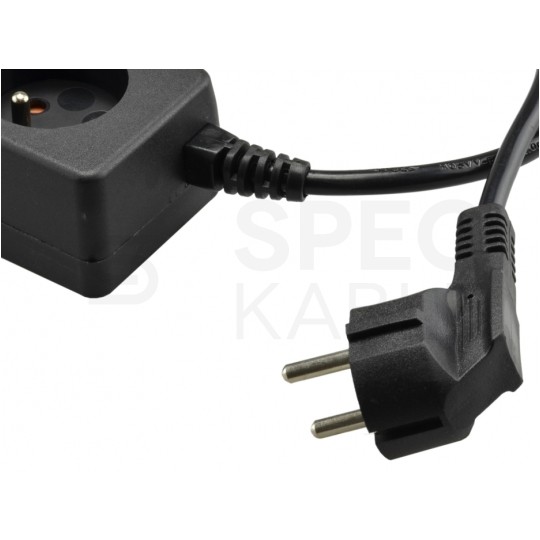 Przedłużacz elektryczny Listwa zasilająca antyprzepięciowa ACAR 504WF na 5 gniazd [2P+Z] z wyłącznikiem i filtrem przeciwzakłóceniowym czarna 1,5m