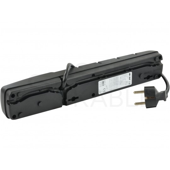 Przedłużacz elektryczny Listwa zasilająca antyprzepięciowa ACAR F5 na 5 gniazd [2P+Z] z wyłącznikiem czarna 3m